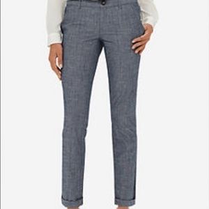 The Limited Chambray Slim Crop Pants